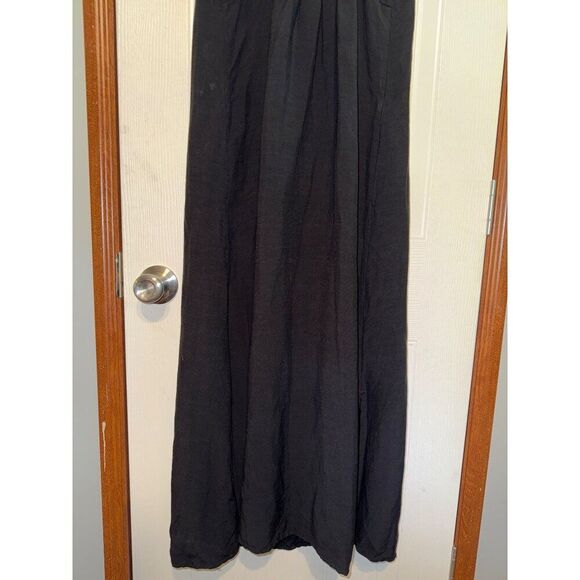 Boden Black Sleeveless Linen / Viscose Blend Smocked Detail Maxi Dress Size 6 - Picture 15 of 16